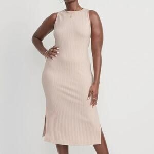 NWT Old Navy Fitted Sleeveless Rib-Knit Midi Sweater Dress Plus Size 3X